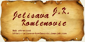 Jelisava Komlenović vizit kartica